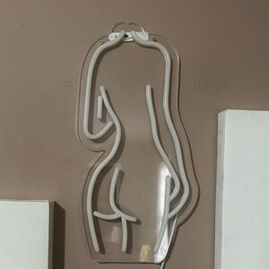 White Neon Light Wall Art